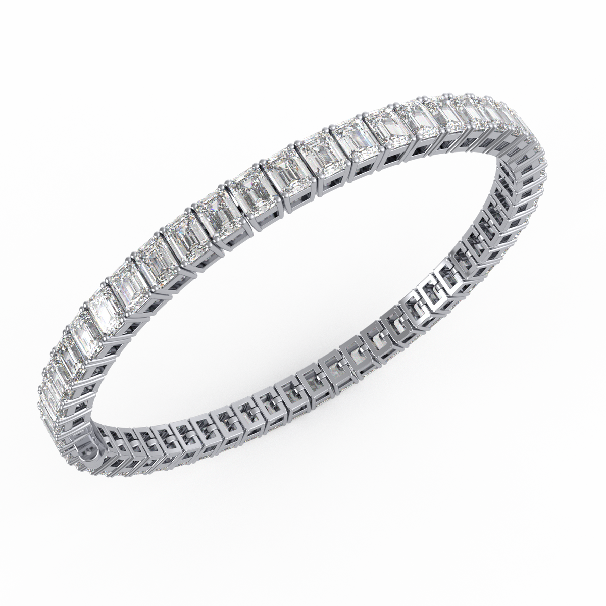 25 Pointer Emerald Lab Grown Diamond Tennis Bracelet