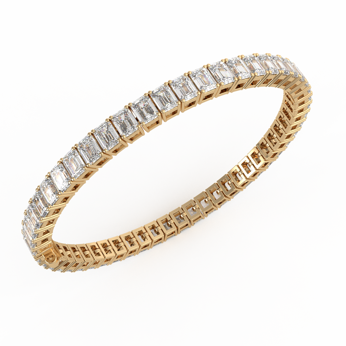 25 Pointer Emerald Lab Grown Diamond Tennis Bracelet