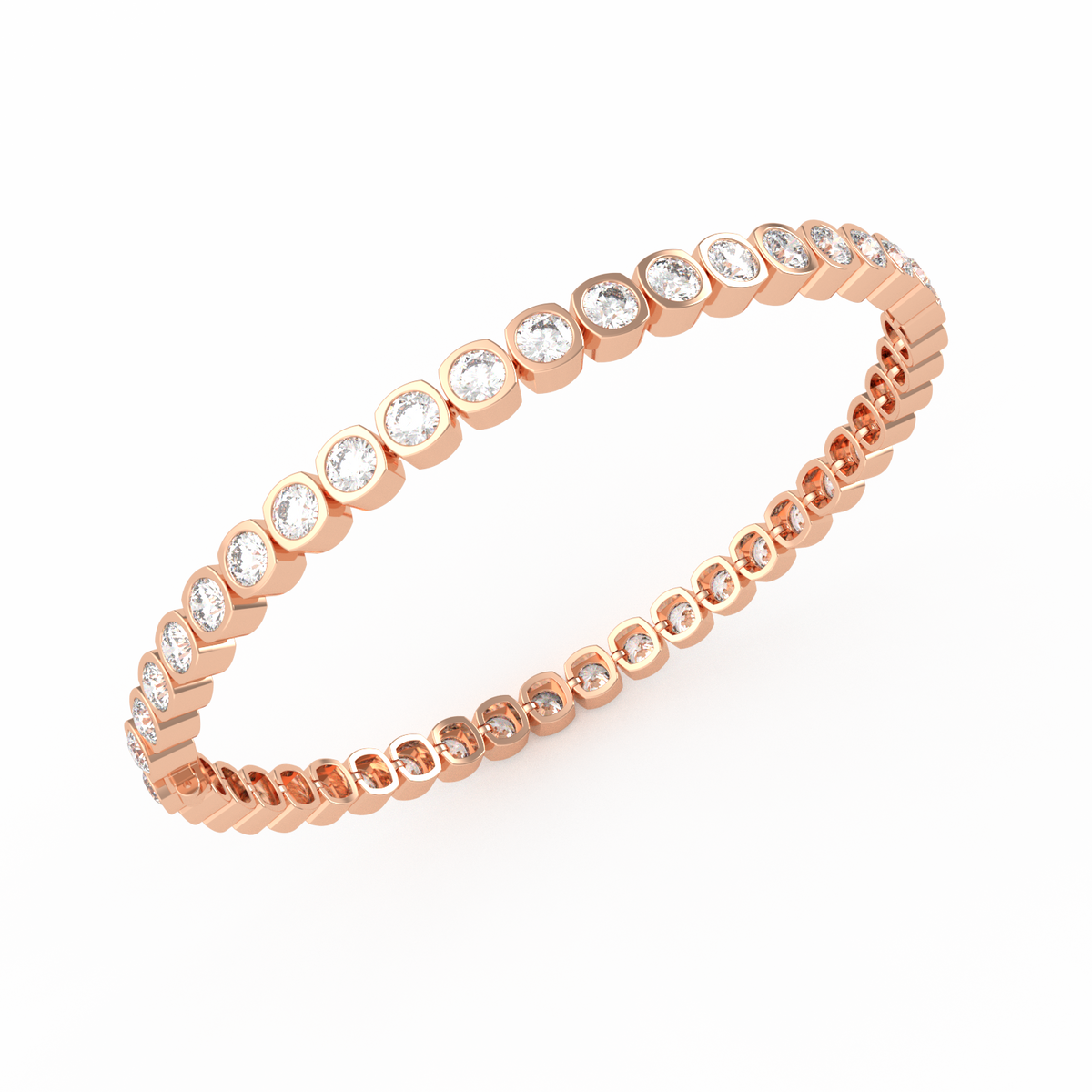 15 Pointer Round Lab Grown Diamond Tennis Bracelet