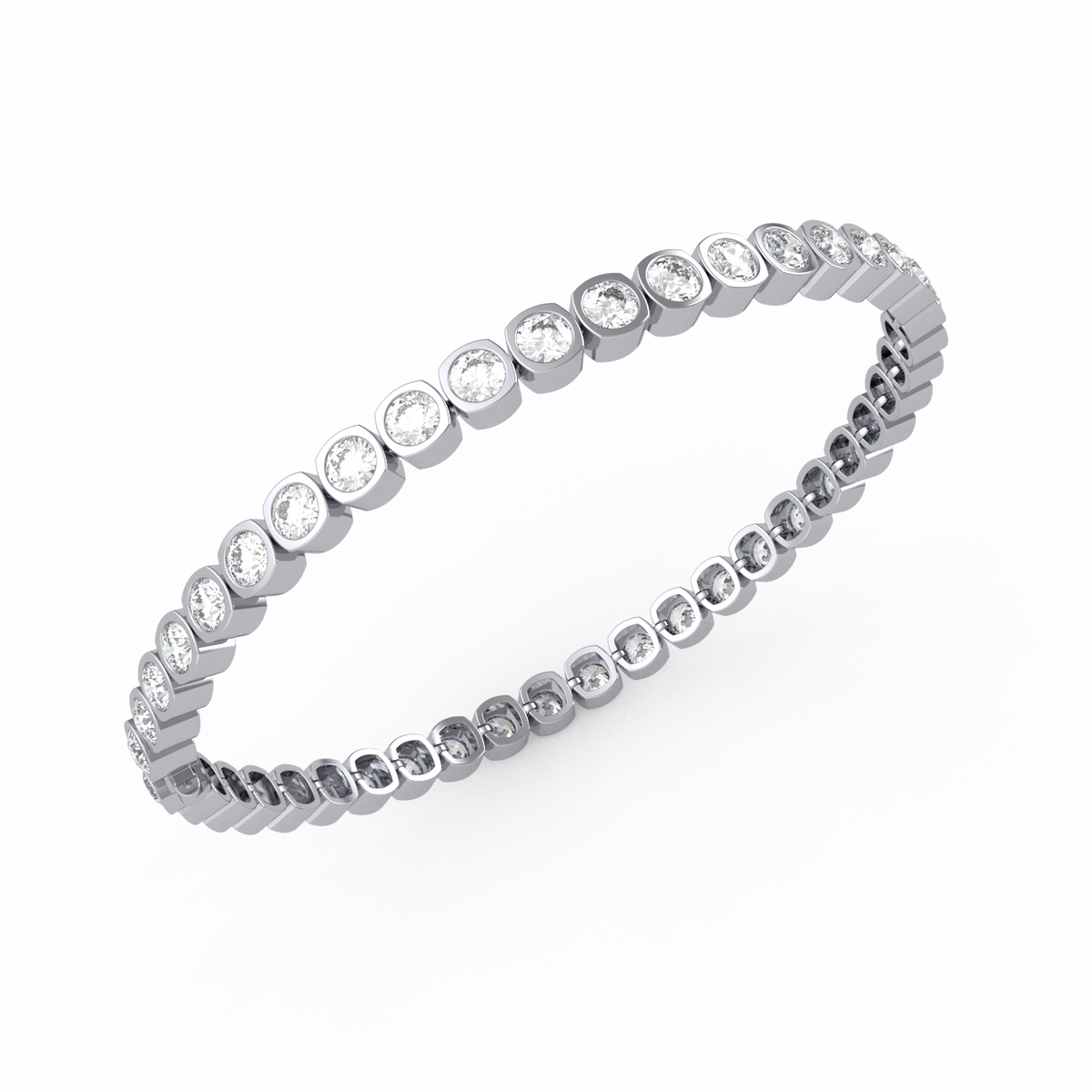 15 Pointer Round Lab Grown Diamond Tennis Bracelet