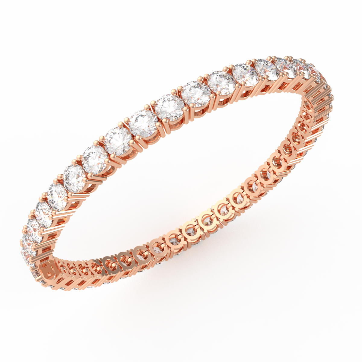 20 Pointer Round Lab Grown Diamond Tennis Bracelet