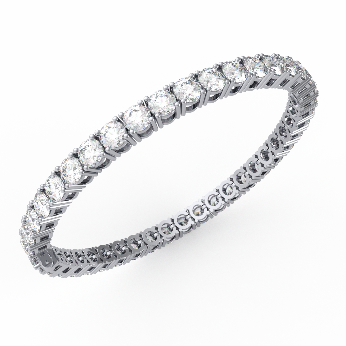 20 Pointer Round Lab Grown Diamond Tennis Bracelet