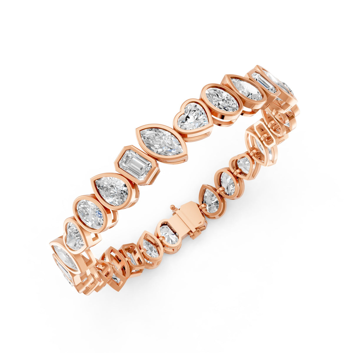 Fancy Mix-Cut Tennis Bracelet Lab Grown Diamond Bracelet