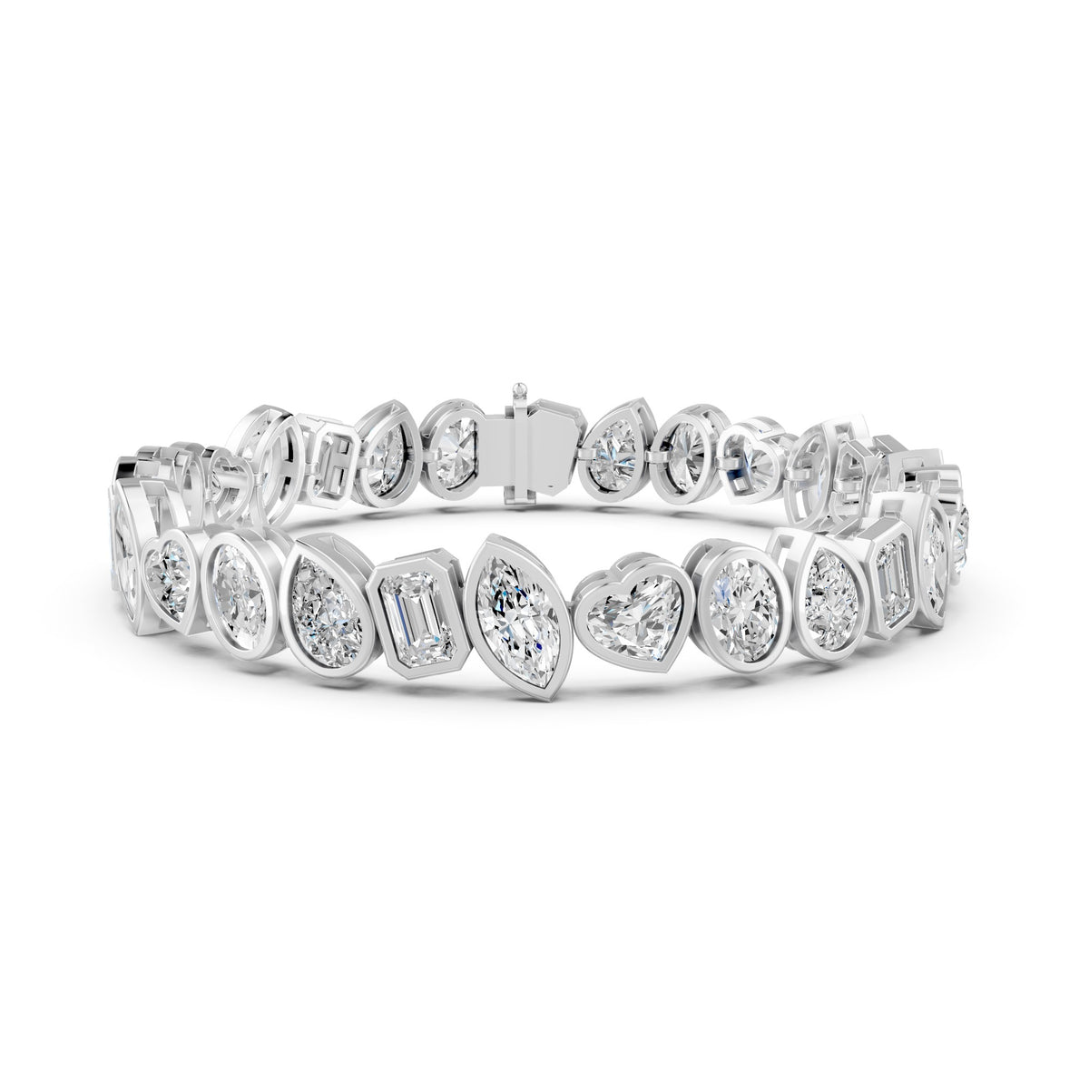 Fancy Mix-Cut Tennis Bracelet Lab Grown Diamond Bracelet