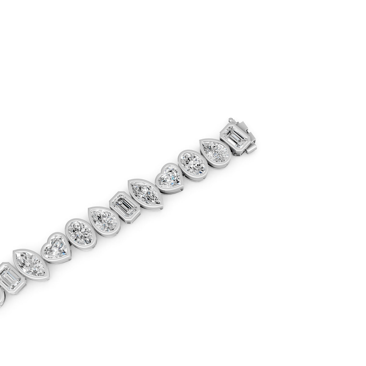 Fancy Mix-Cut Tennis Bracelet Lab Grown Diamond Bracelet