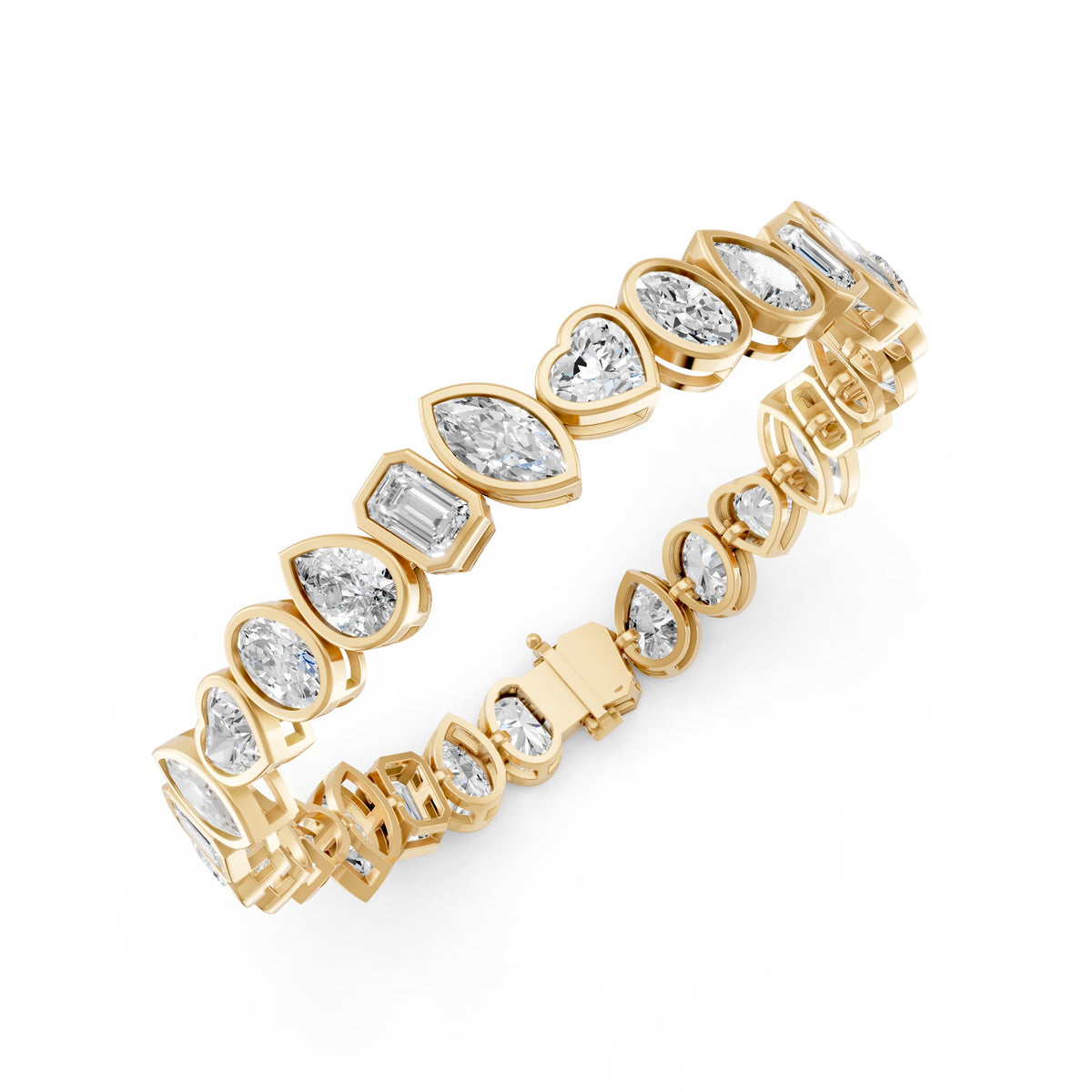 Fancy Mix-Cut Tennis Bracelet Lab Grown Diamond Bracelet
