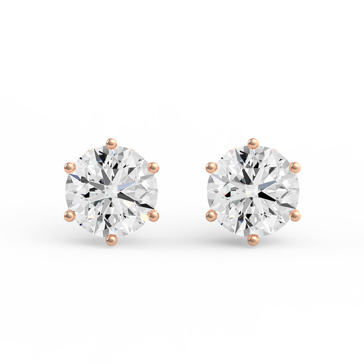 Round Radiance Round Lab Grown Diamond Stud Earrings