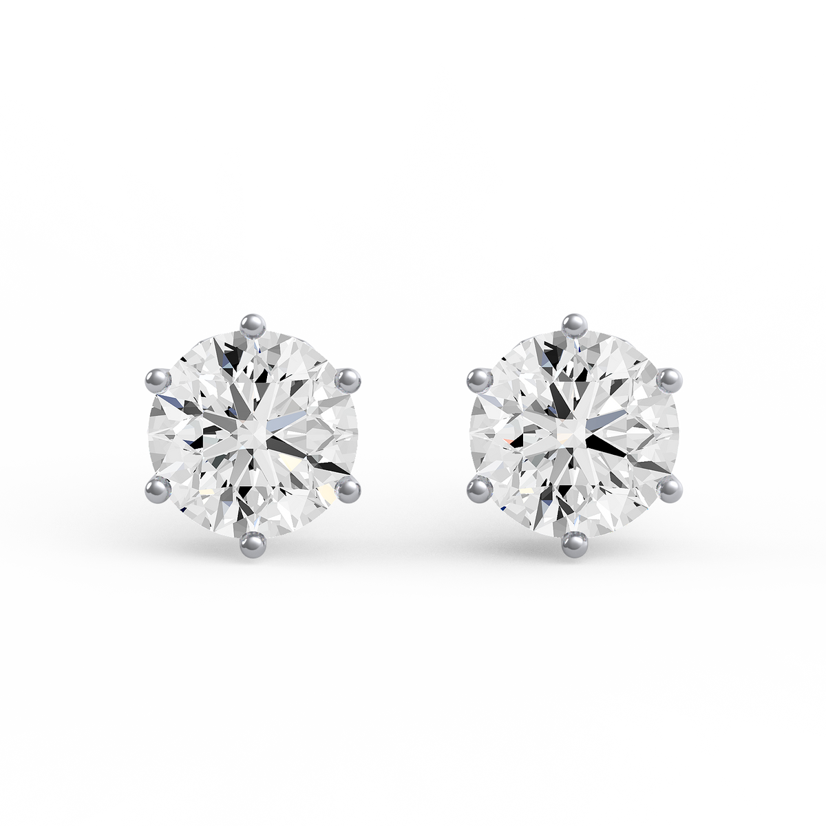 Round Radiance Round Lab Grown Diamond Stud Earrings