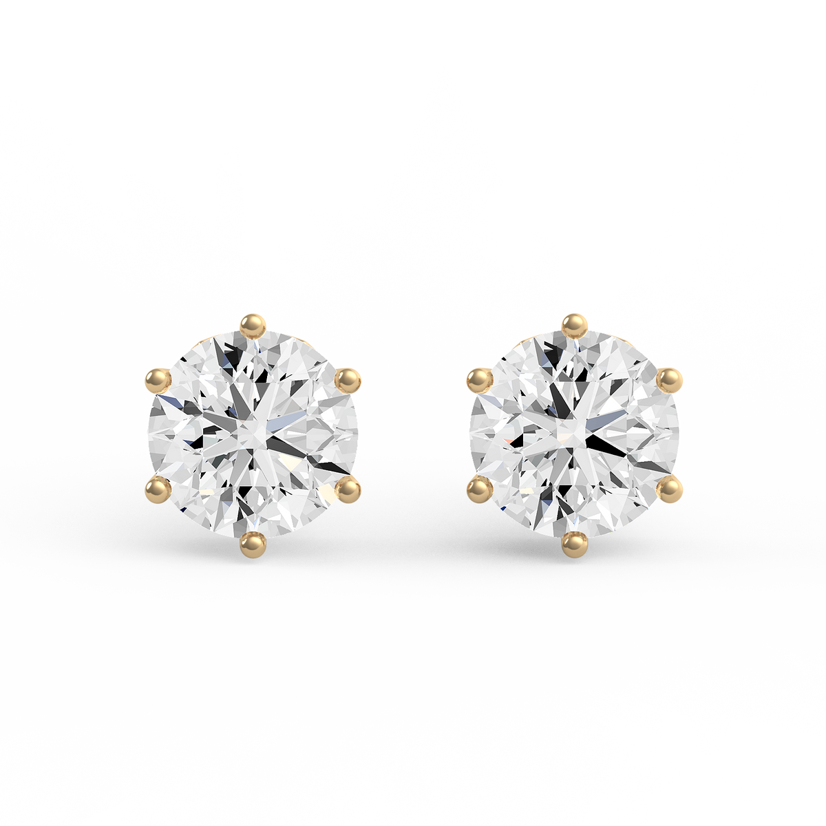 Round Radiance Round Lab Grown Diamond Stud Earrings