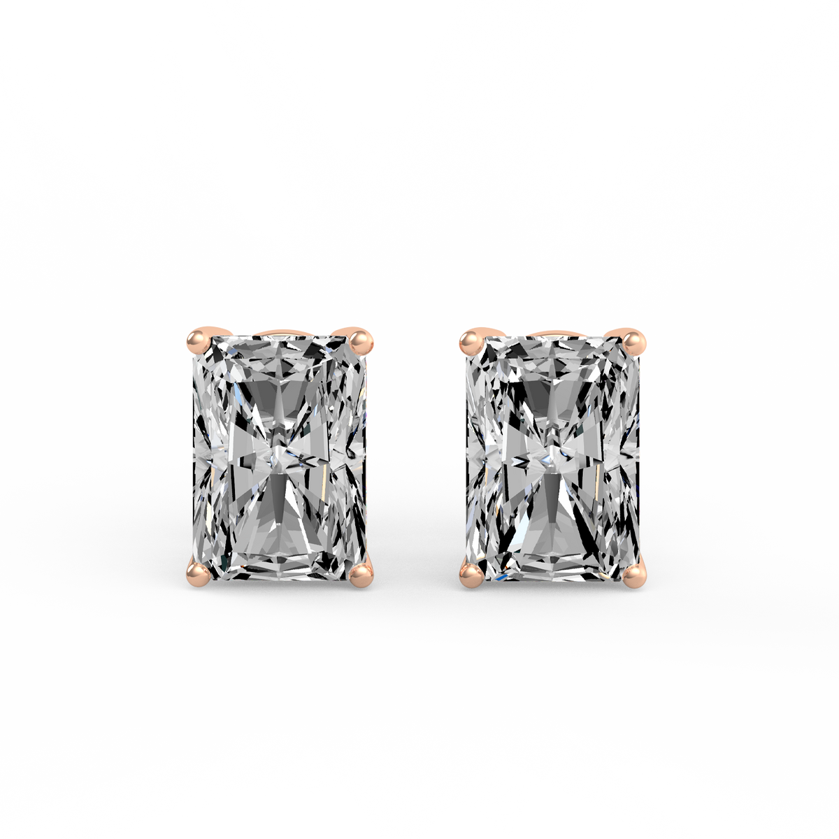 Radiant 4ctDiamond Studs