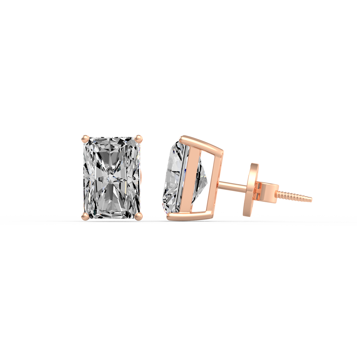 Radiant 4ctDiamond Studs