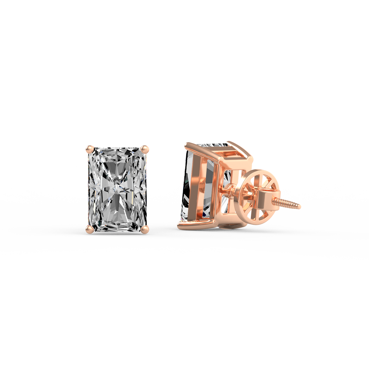 Radiant 4ctDiamond Studs