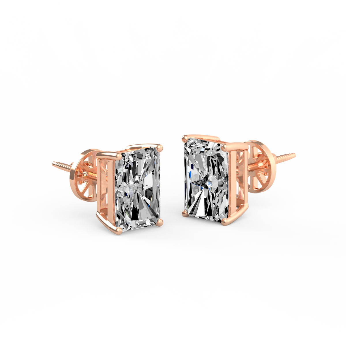 Radiant 4ctDiamond Studs