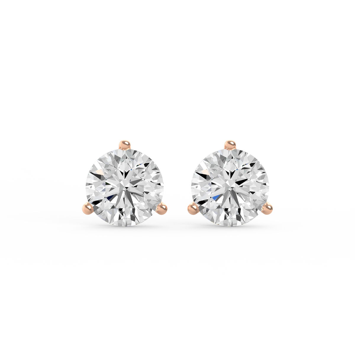 Round 2ct Diamond Stud Earrings