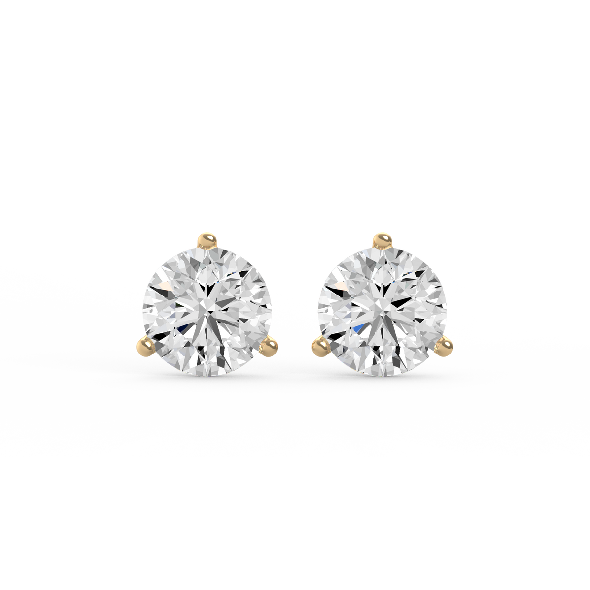 Round 2ct Diamond Stud Earrings