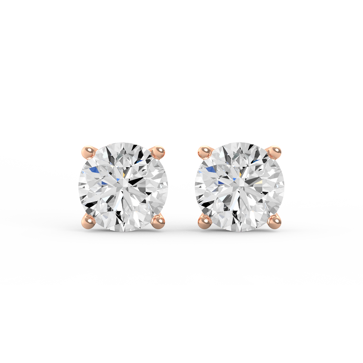 Round 4ct Diamond Studs