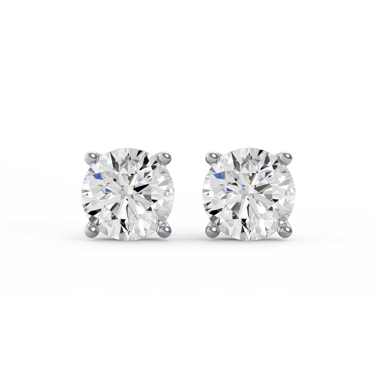 Round 4ct Diamond Studs