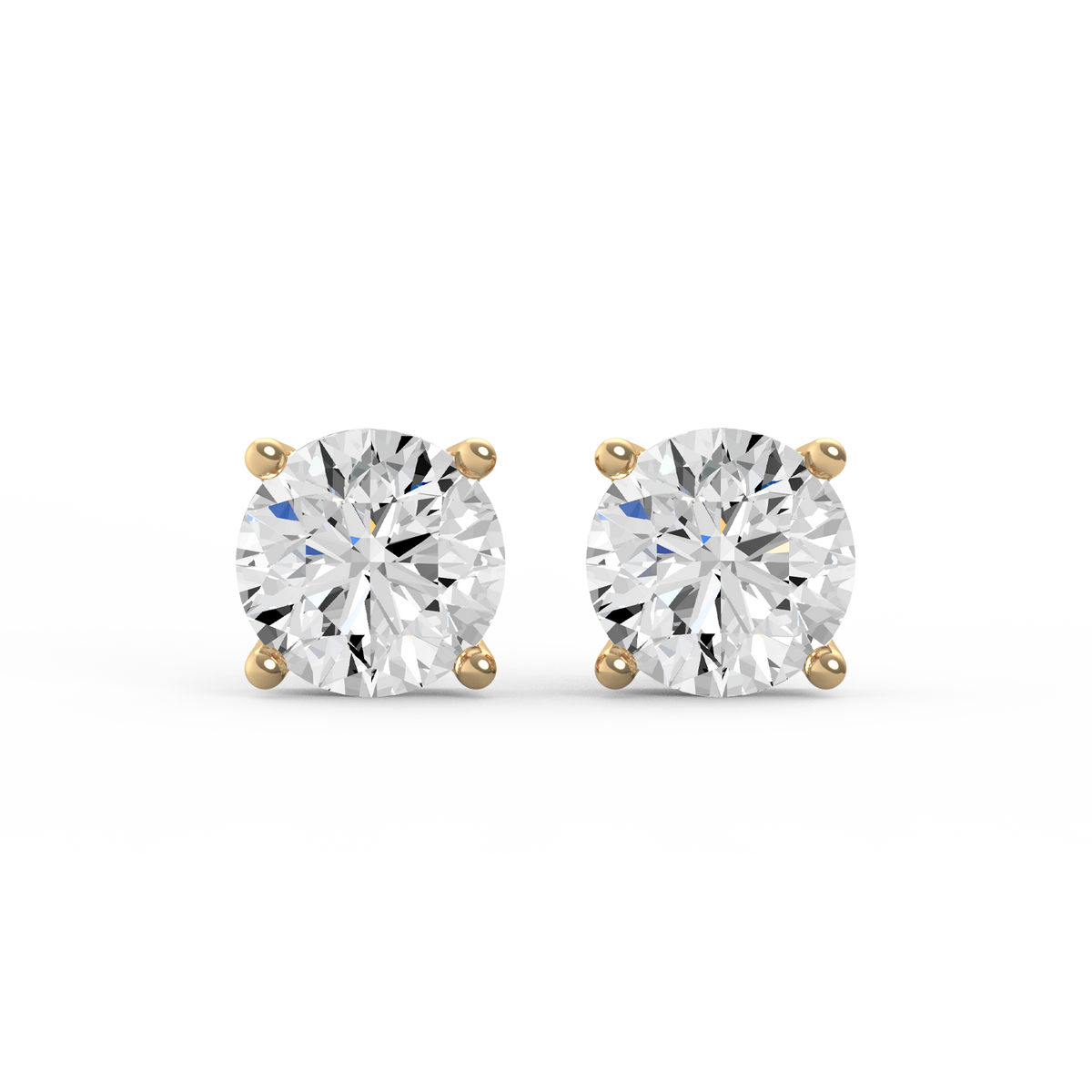 Round 4ct Diamond Studs