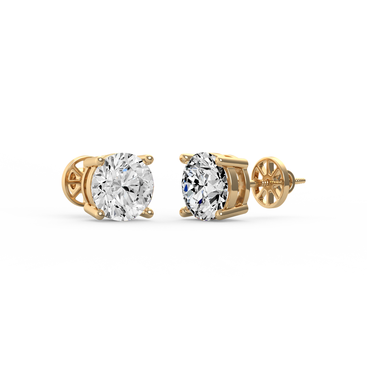 Round 4ct Diamond Studs