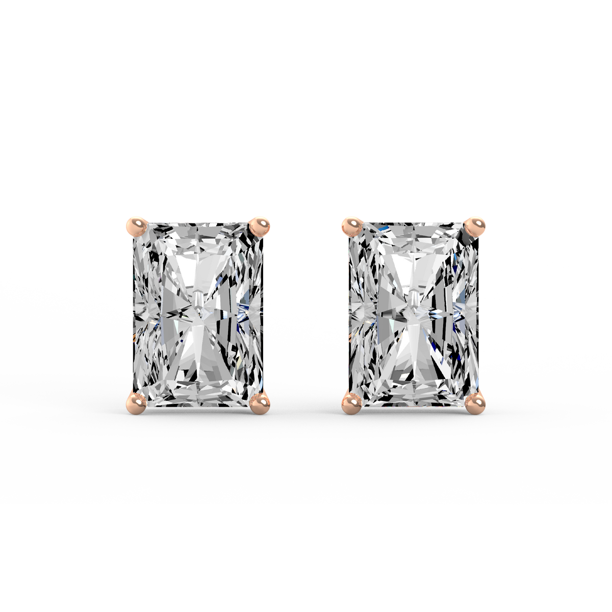 Radiant 6ct Diamond Stud Earrings