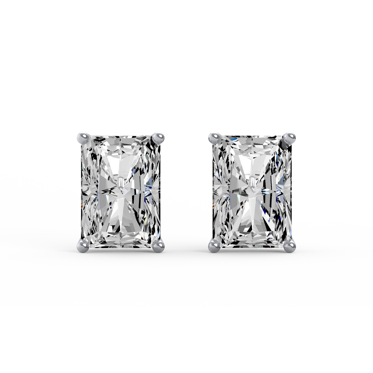 Radiant 6ct Diamond Stud Earrings