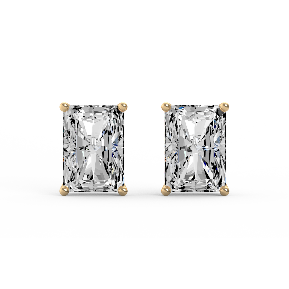 Radiant 6ct Diamond Stud Earrings