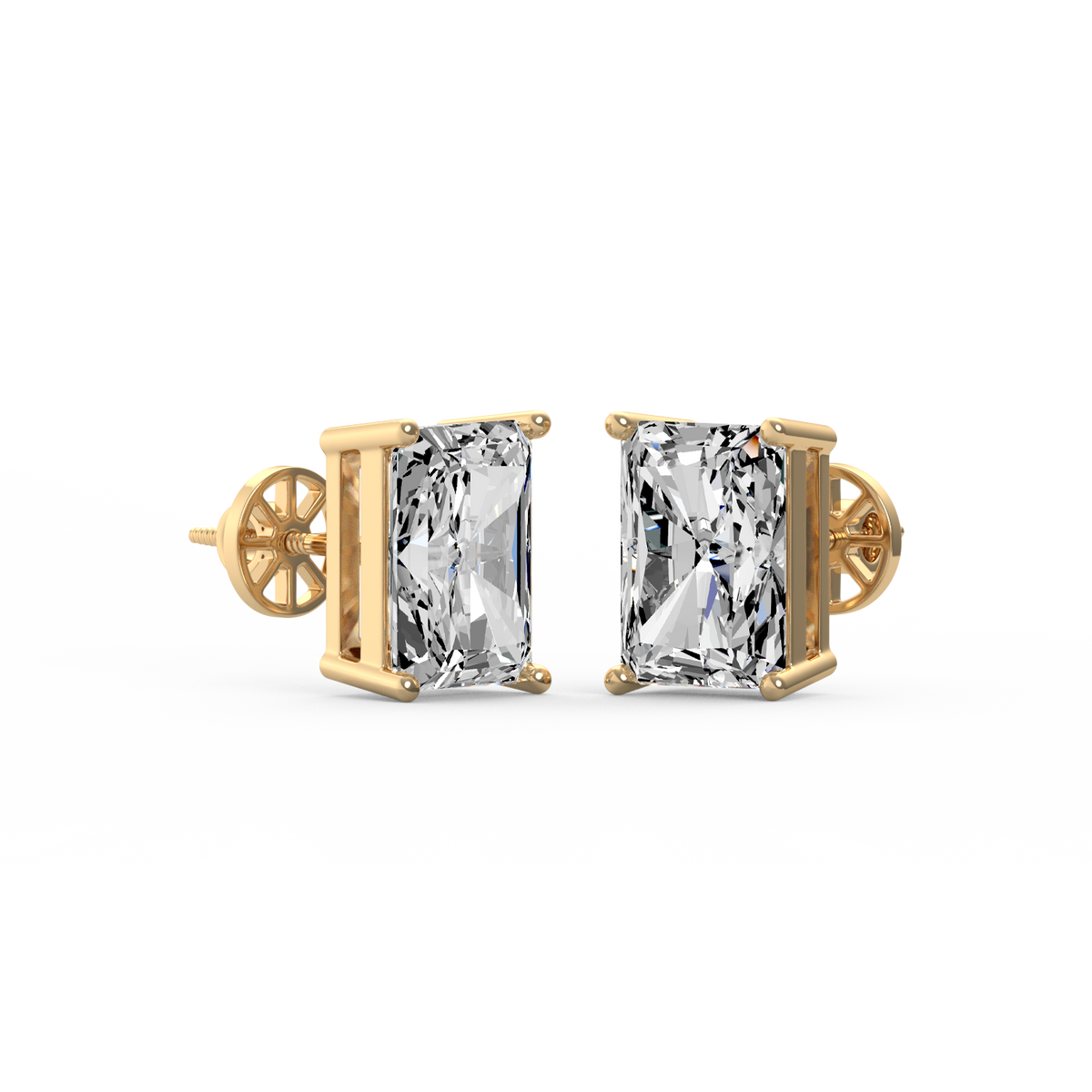 Radiant 6ct Diamond Stud Earrings