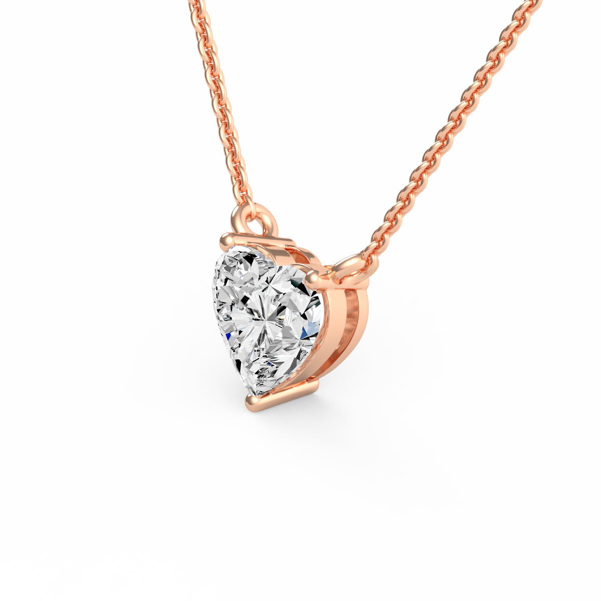 2CT Heart Lab Grown Diamond Pendant PD-006