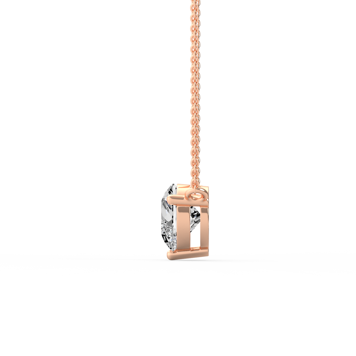 2CT Round Lab Grown Diamond Pendant PD-008