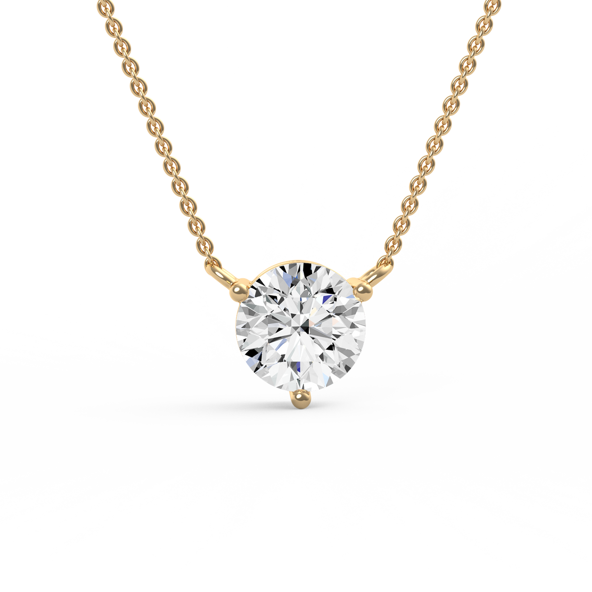 2CT Round Lab Grown Diamond Pendant PD-008