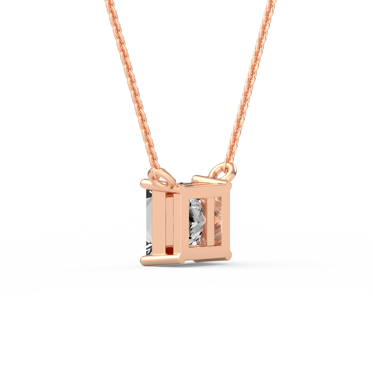 2CT Princess Cut Lab Grown Diamond Pendant PD-009