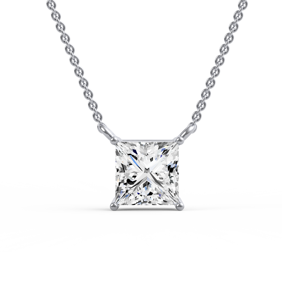 2CT Princess Cut Lab Grown Diamond Pendant PD-009