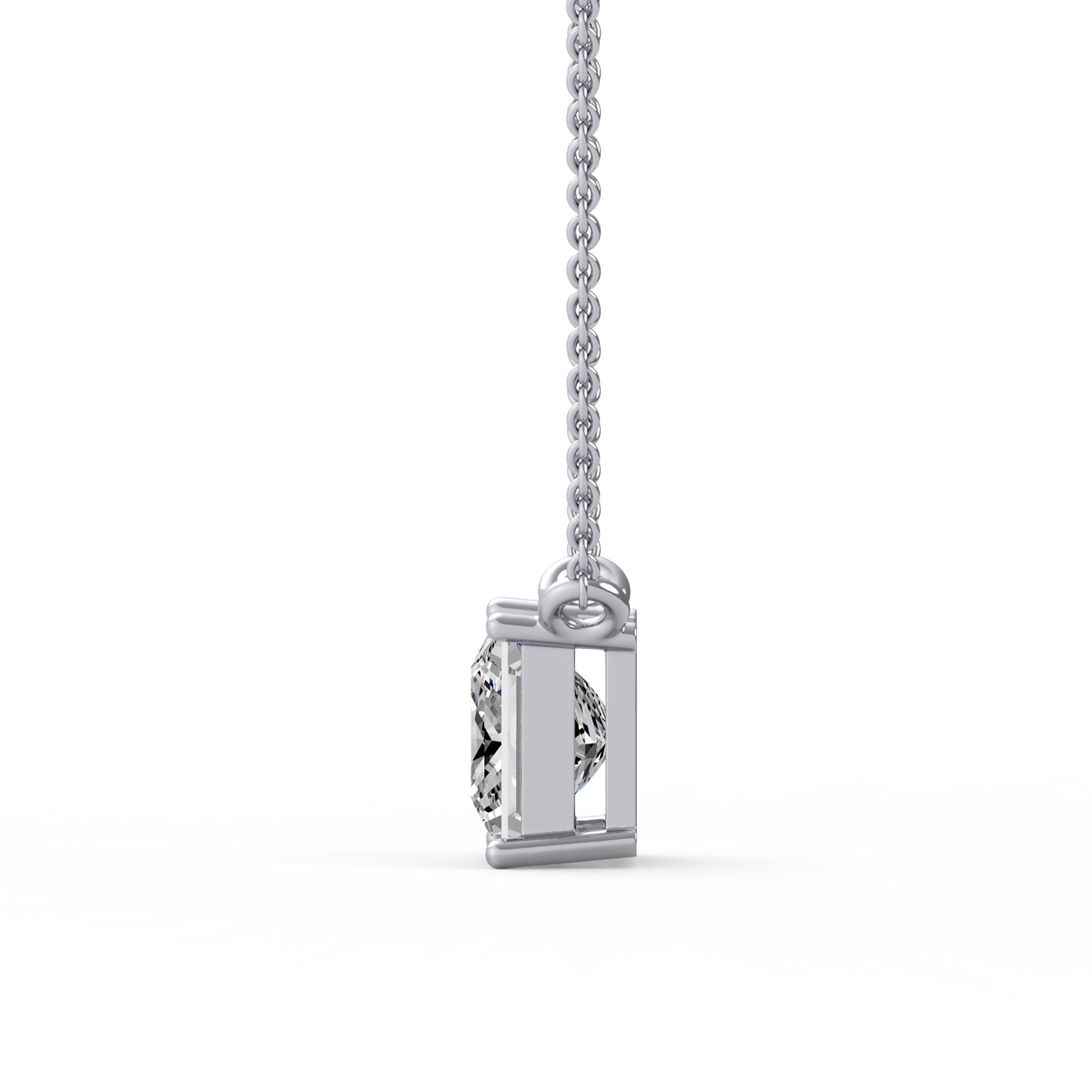 2CT Princess Cut Lab Grown Diamond Pendant PD-009