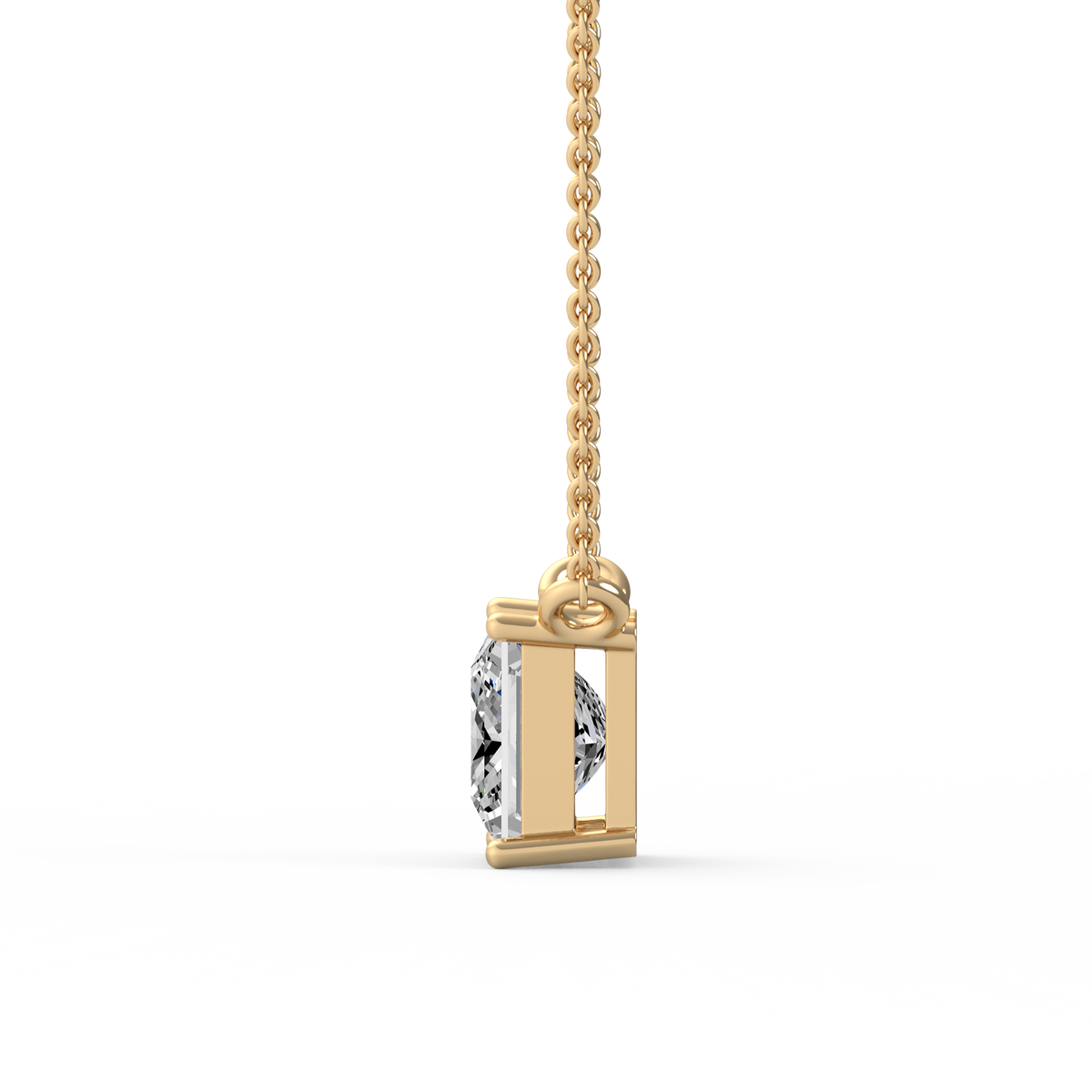 2CT Princess Cut Lab Grown Diamond Pendant PD-009