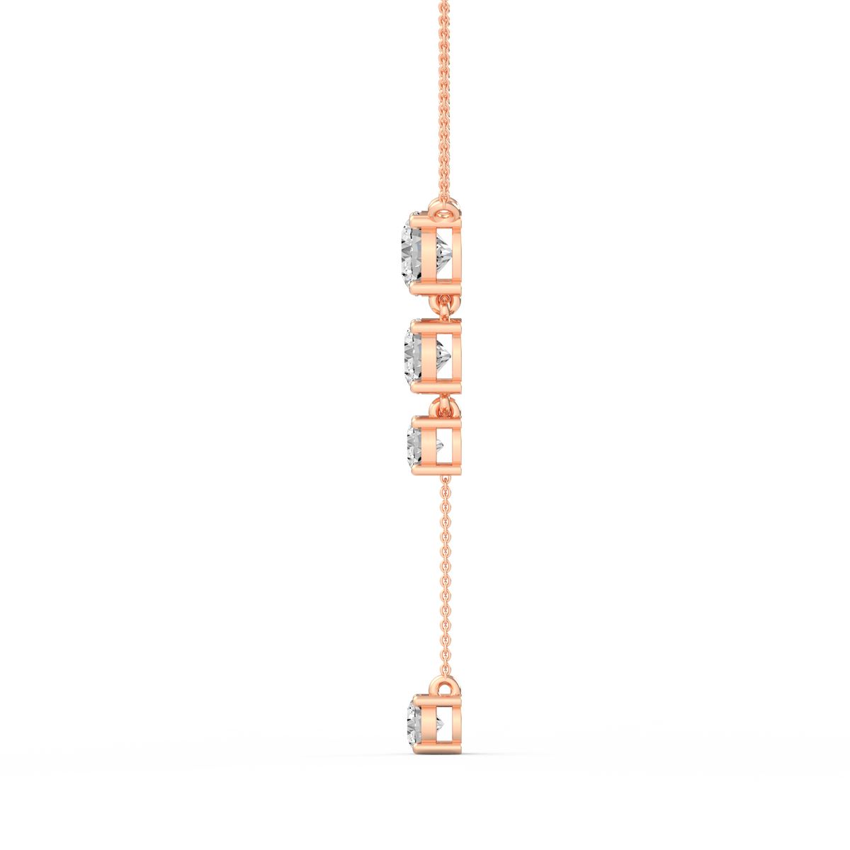 Graduated Round Lab Grown Diamond Pendant PD-011