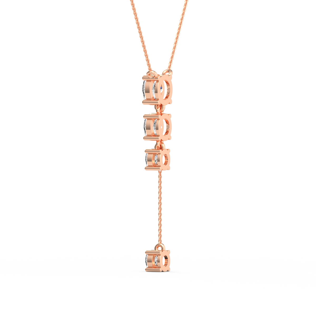 Graduated Round Lab Grown Diamond Pendant PD-011