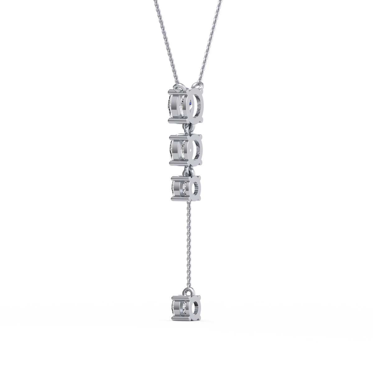 Graduated Round Lab Grown Diamond Pendant PD-011