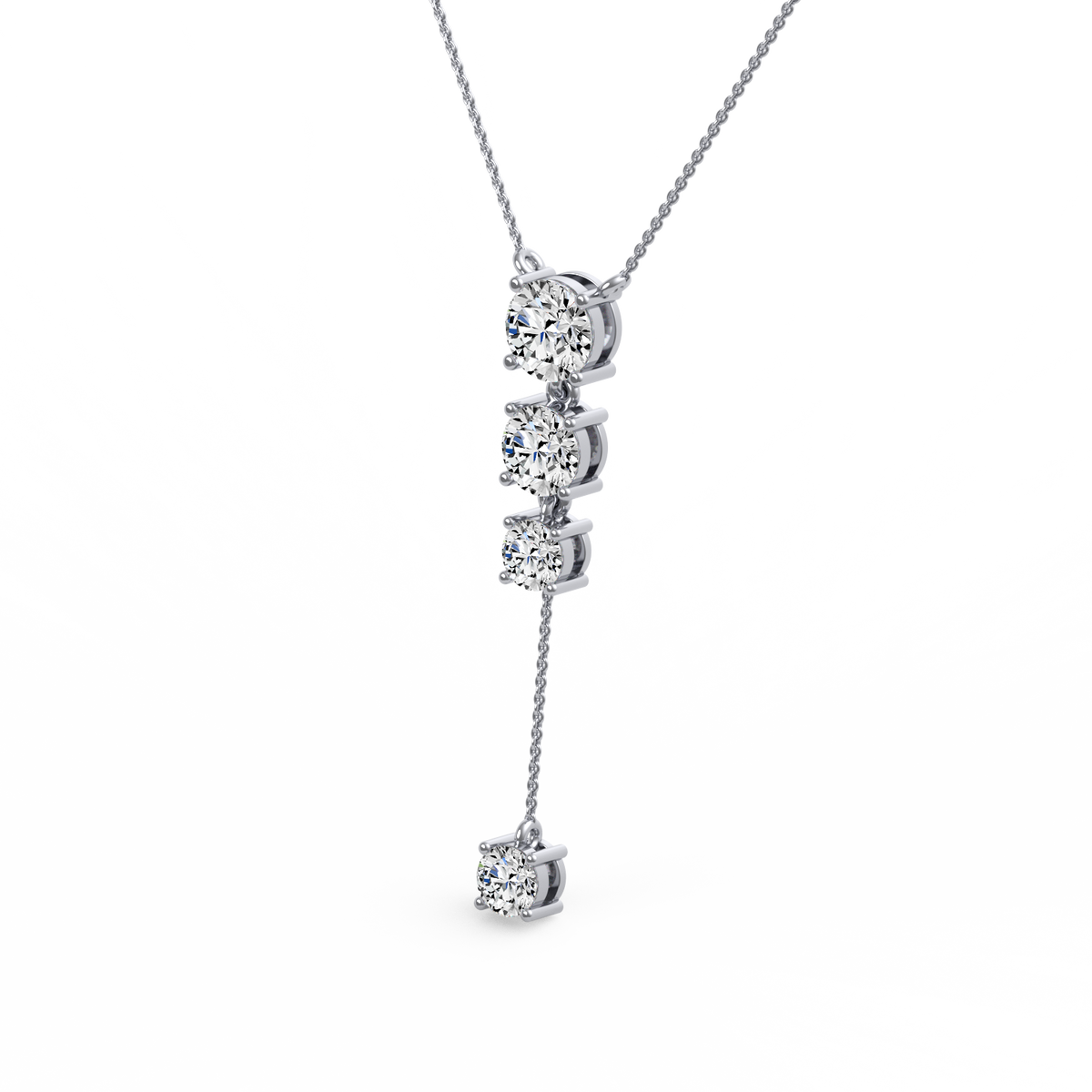 Graduated Round Lab Grown Diamond Pendant PD-011