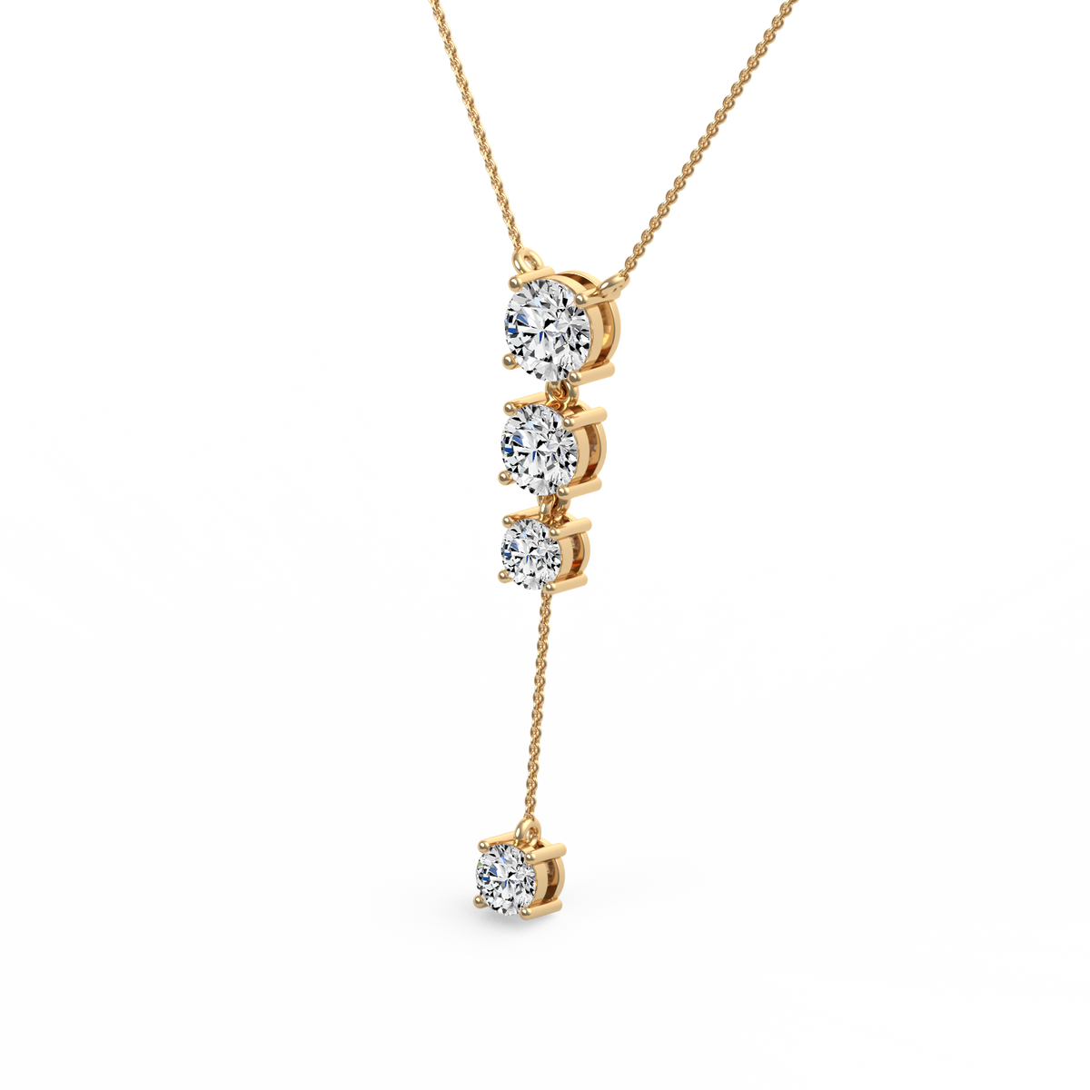 Graduated Round Lab Grown Diamond Pendant PD-011