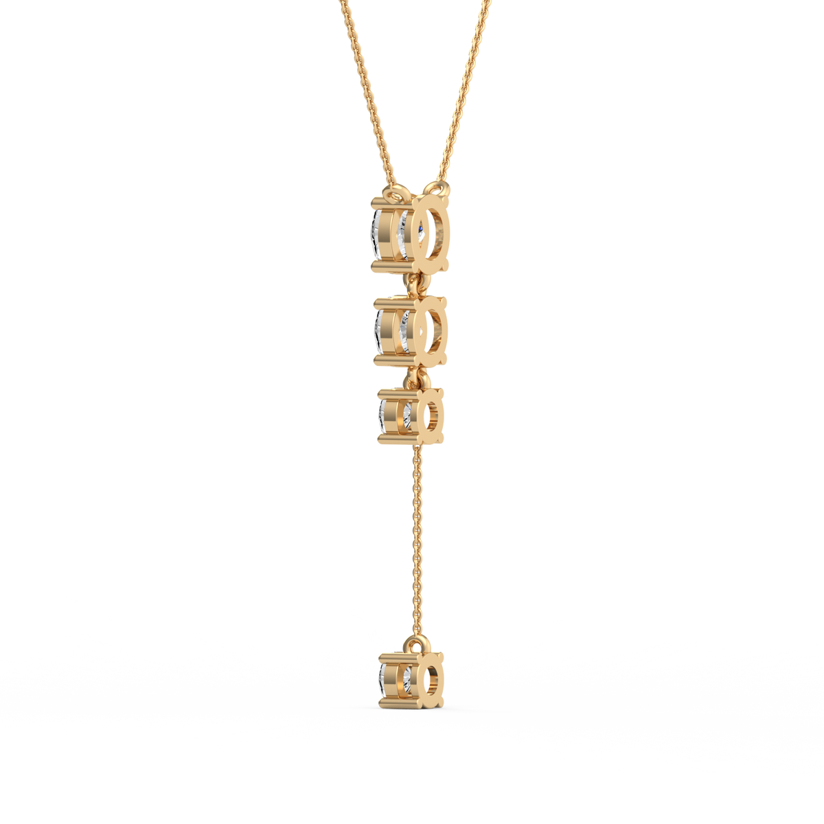 Graduated Round Lab Grown Diamond Pendant PD-011