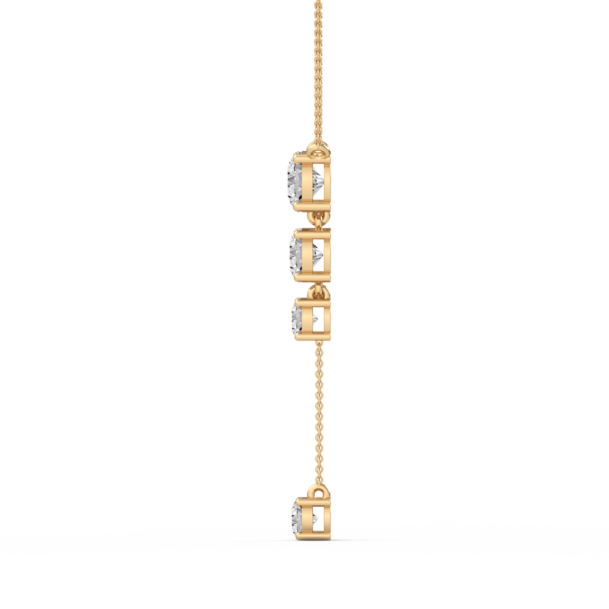 Graduated Round Lab Grown Diamond Pendant PD-011