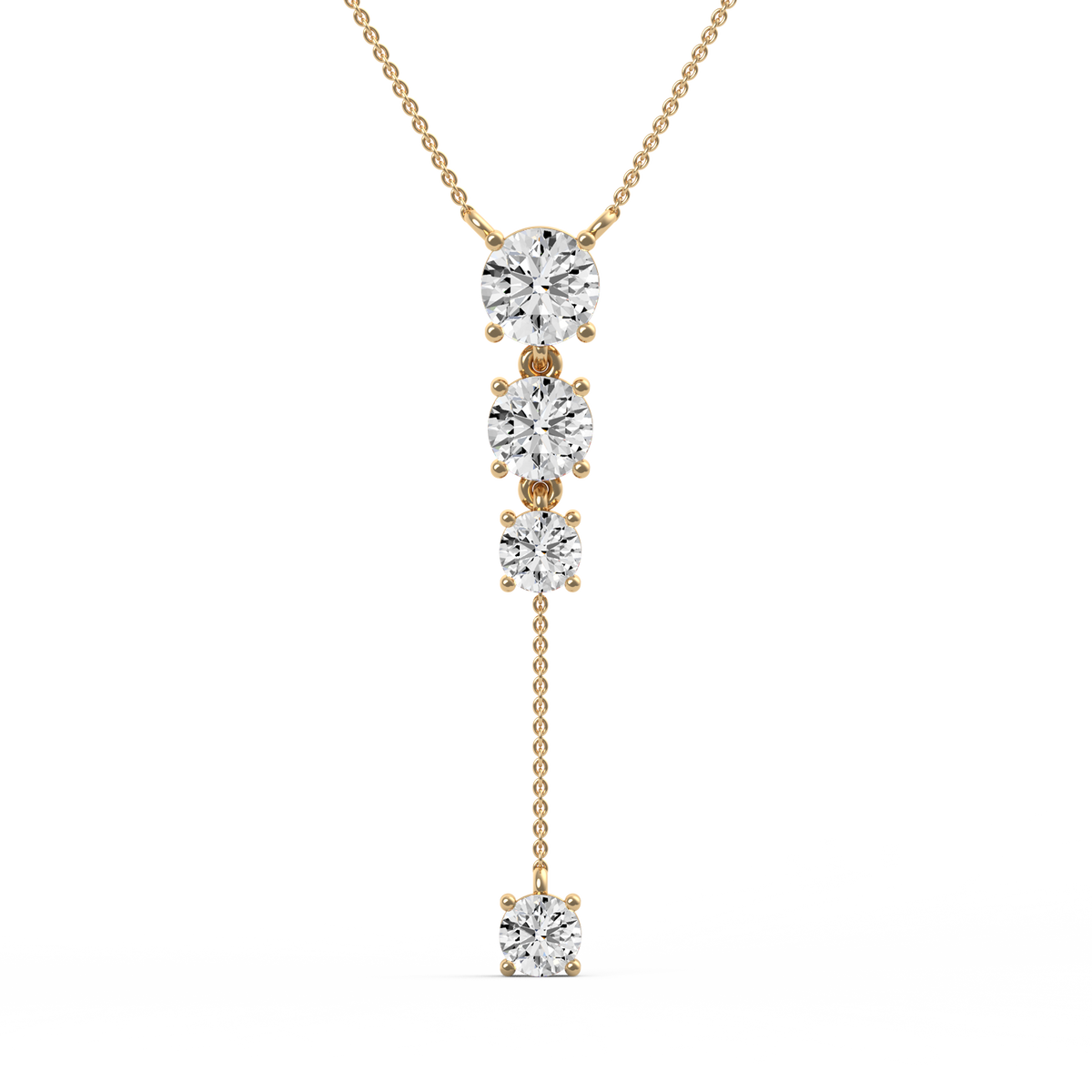Graduated Round Lab Grown Diamond Pendant PD-011