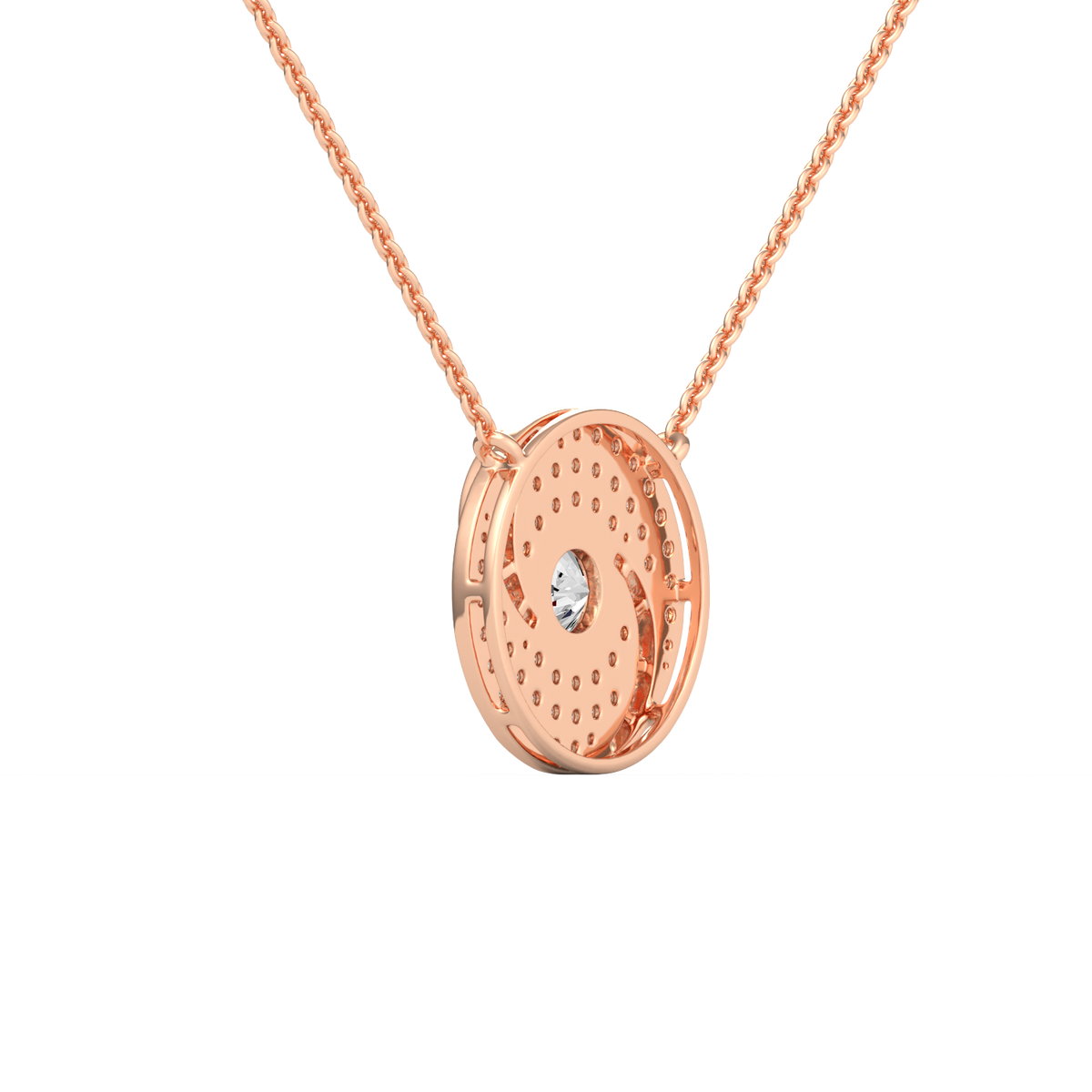 Swirl Halo Lab Grown Diamond Pendant  PD-013