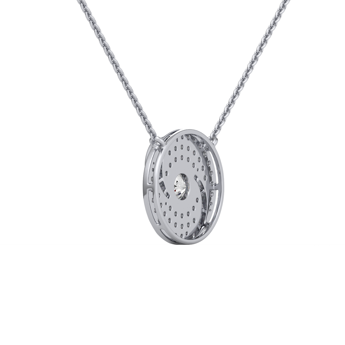 Swirl Halo Lab Grown Diamond Pendant  PD-013