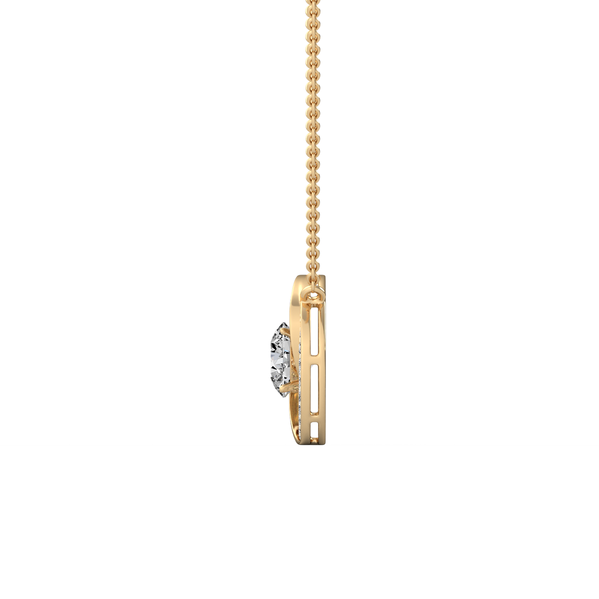 Swirl Halo Lab Grown Diamond Pendant  PD-013