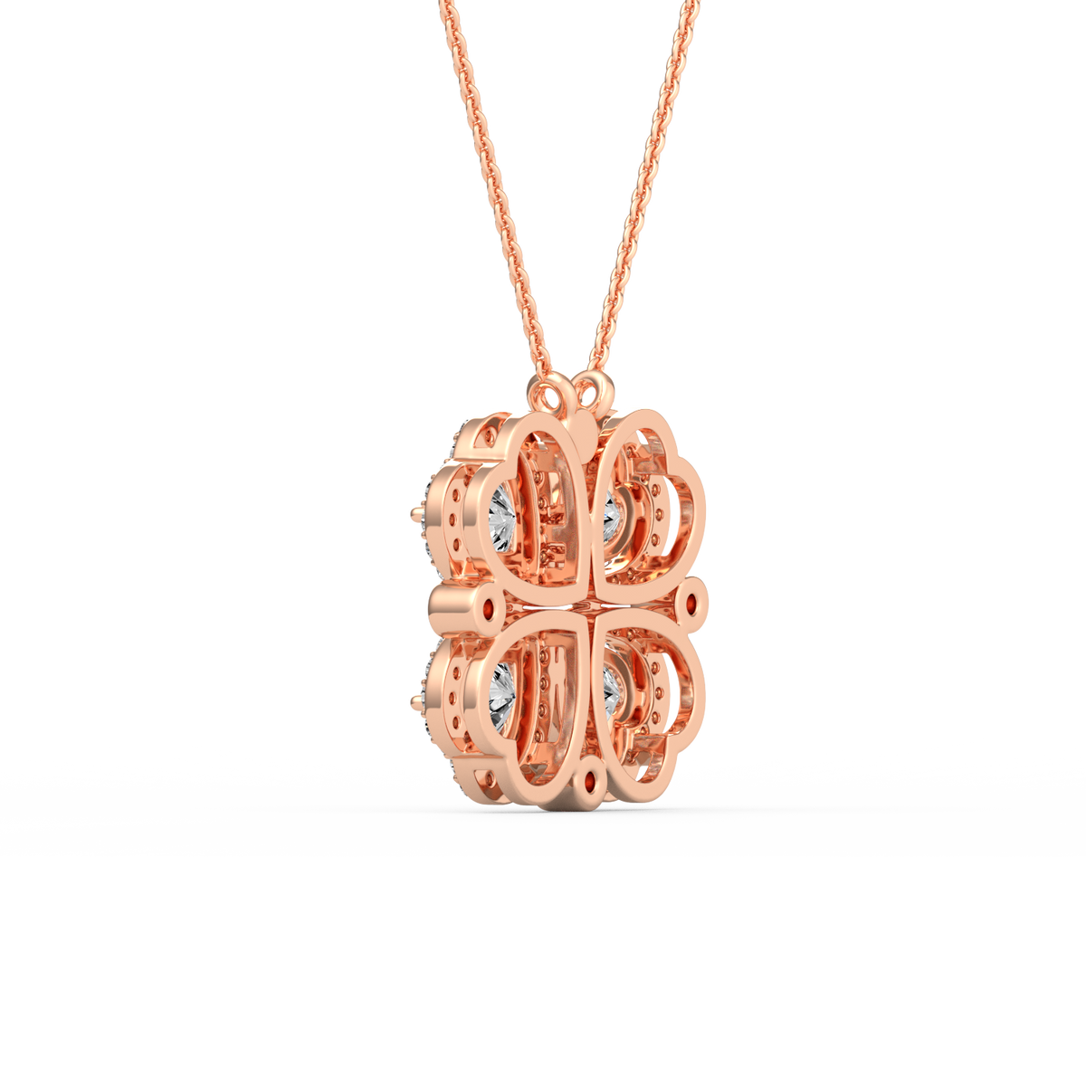 Four Heart Lab Grown Diamond Pendant  PD-014