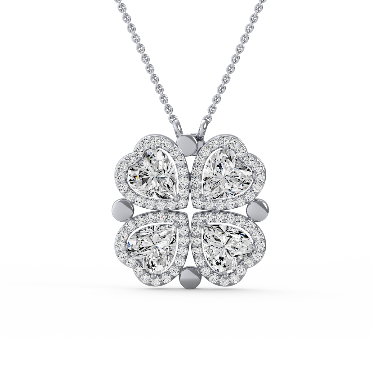 Four Heart Lab Grown Diamond Pendant  PD-014