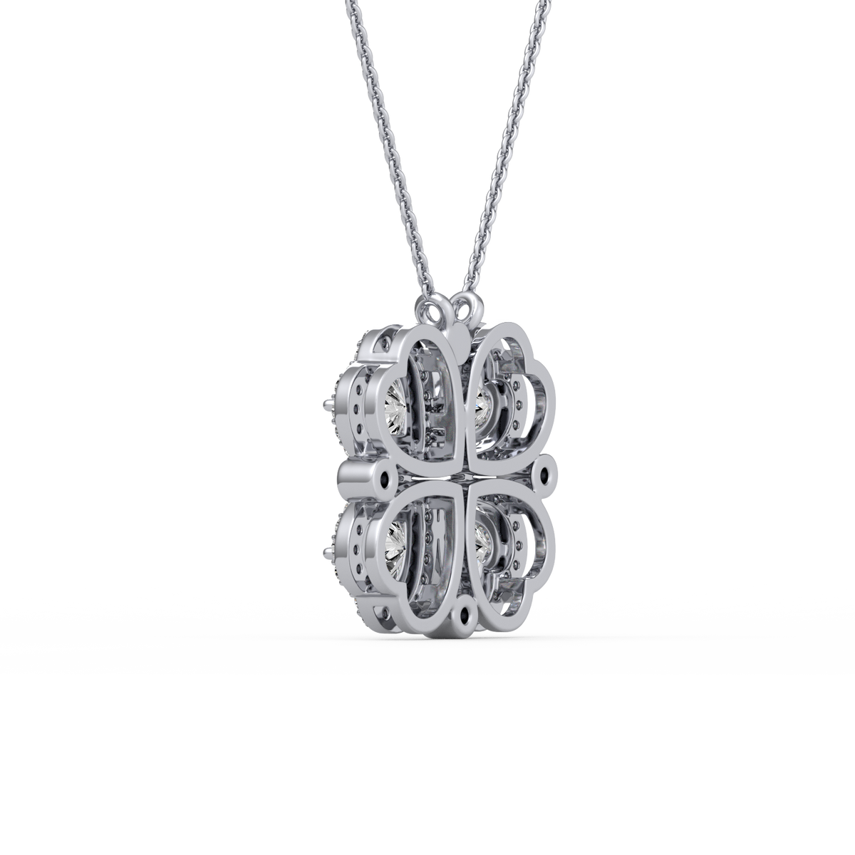 Four Heart Lab Grown Diamond Pendant  PD-014