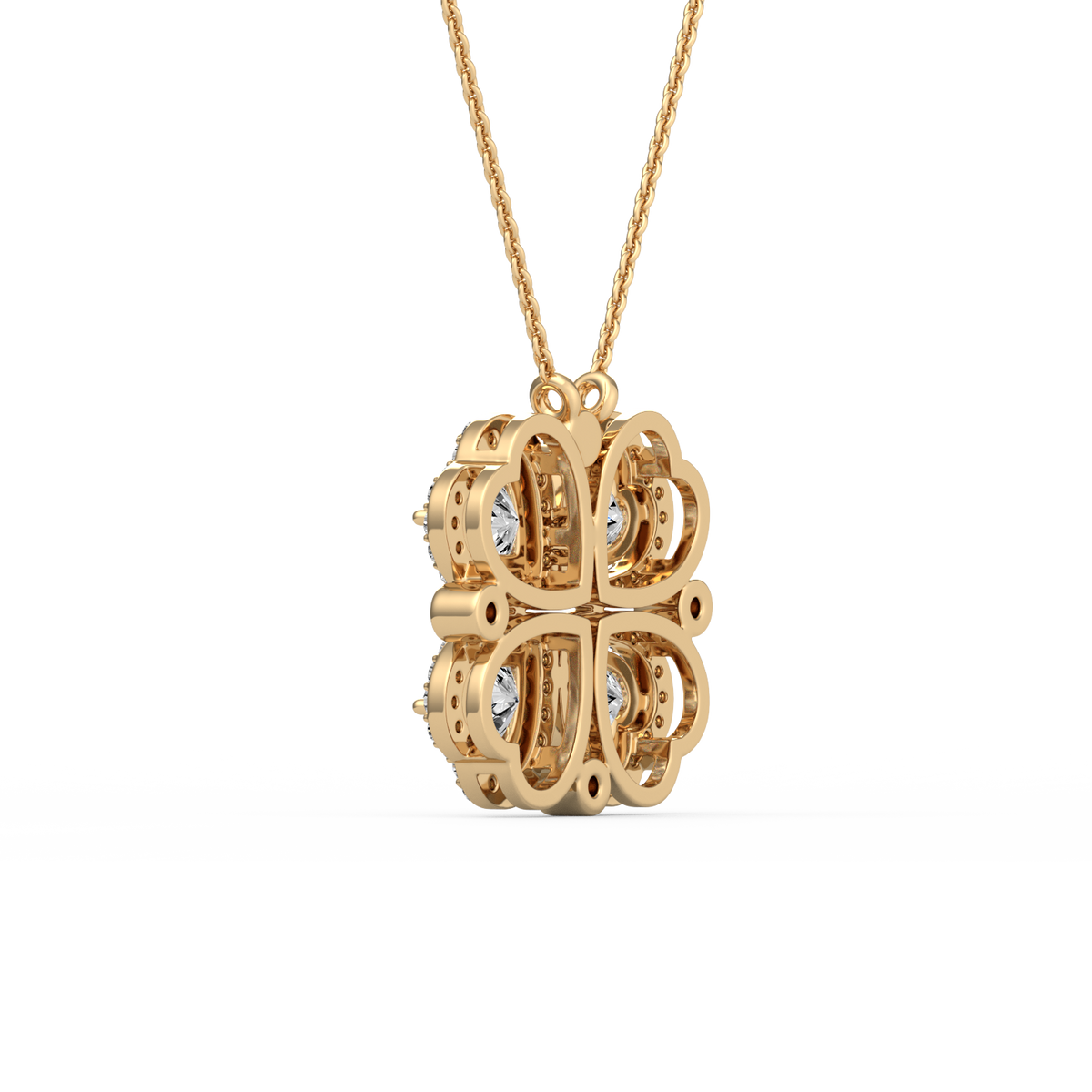 Four Heart Lab Grown Diamond Pendant  PD-014