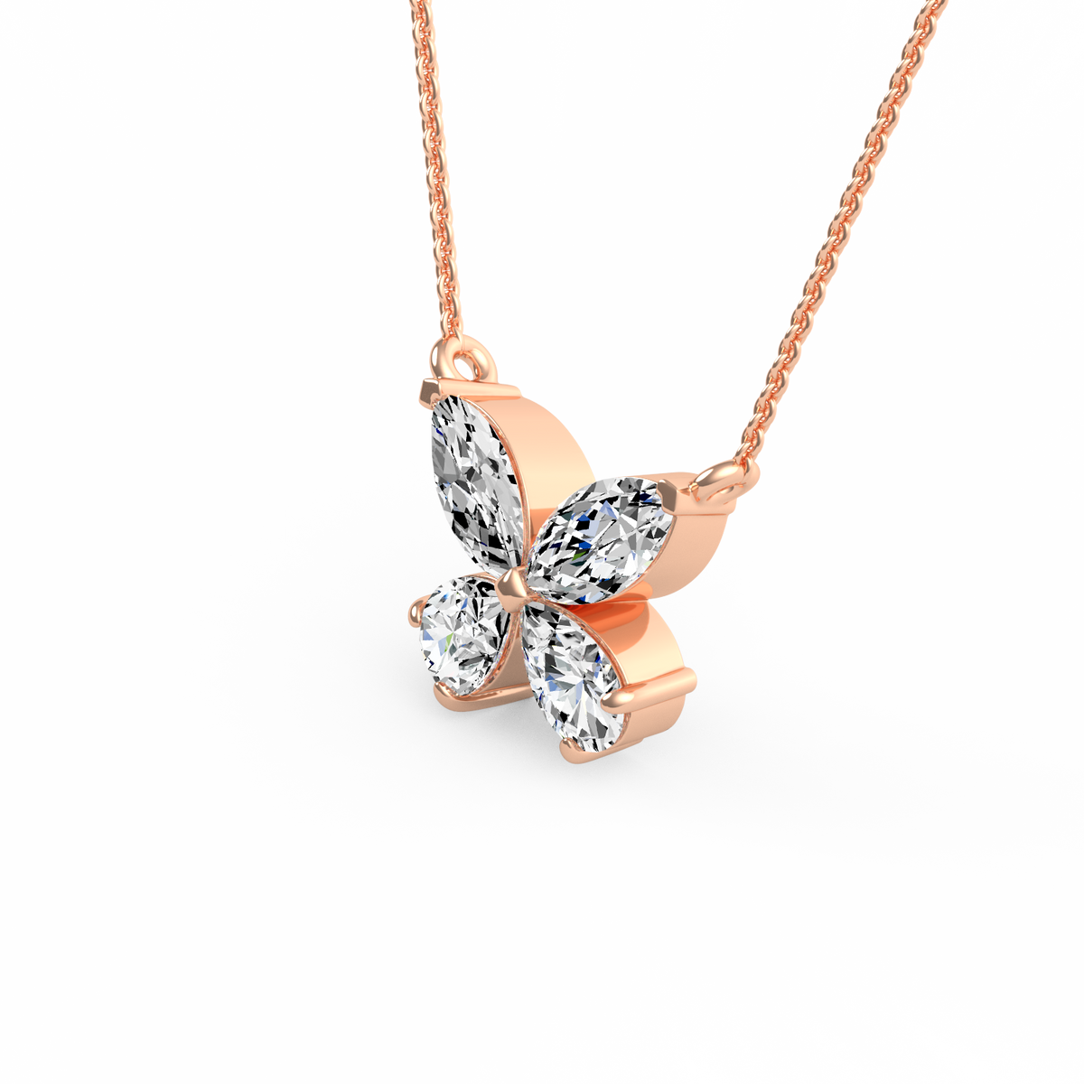 Butterfly Bloom Marquise & Pear Lab Grown Diamond Pendant PD-020